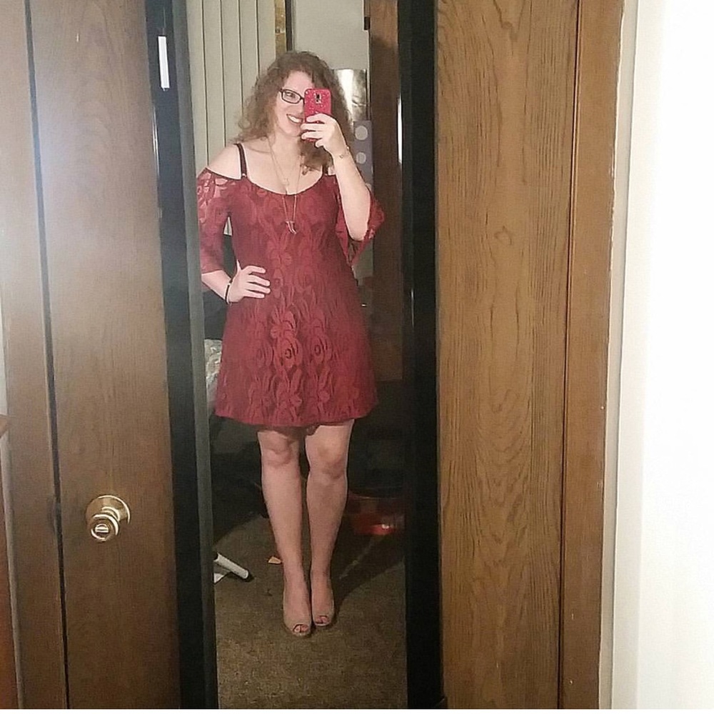 Lace Burgundy dress